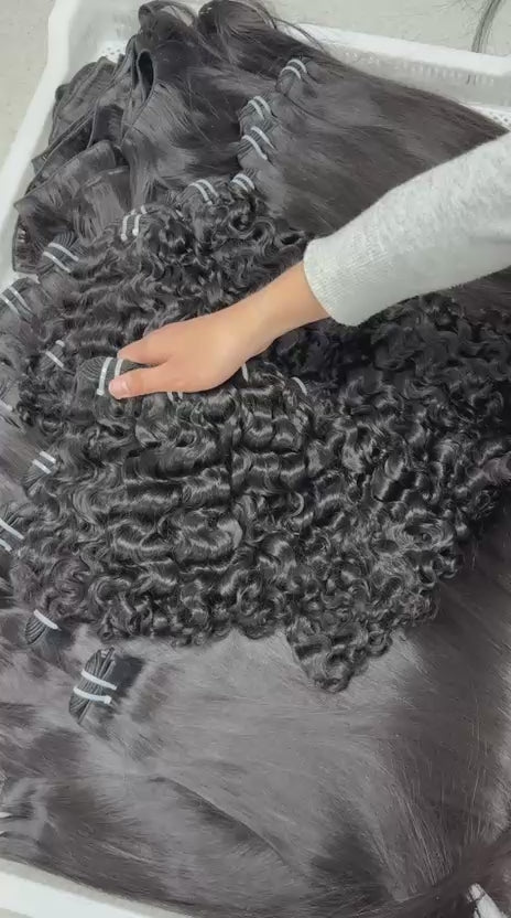 Tissages straight, curly et ondulés